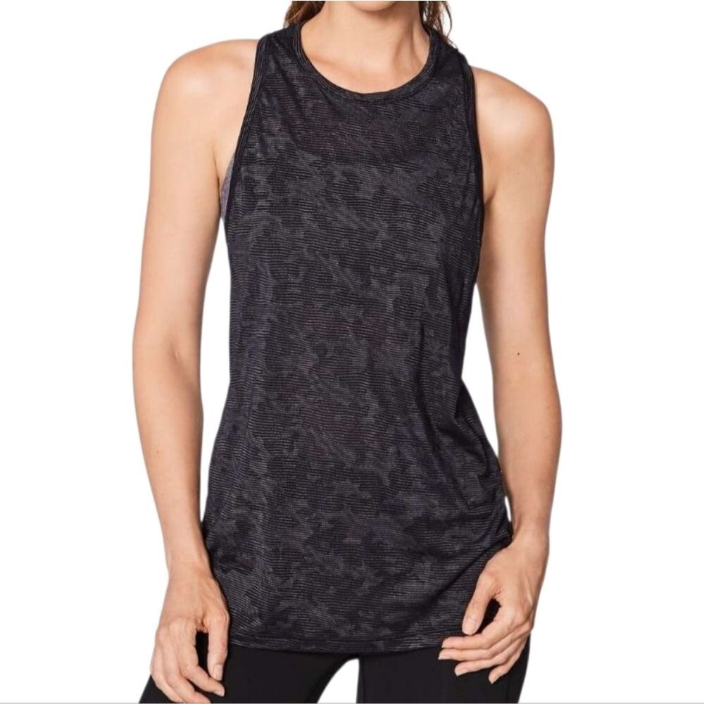 Lululemon Miles Ahead Tank - Black Camo